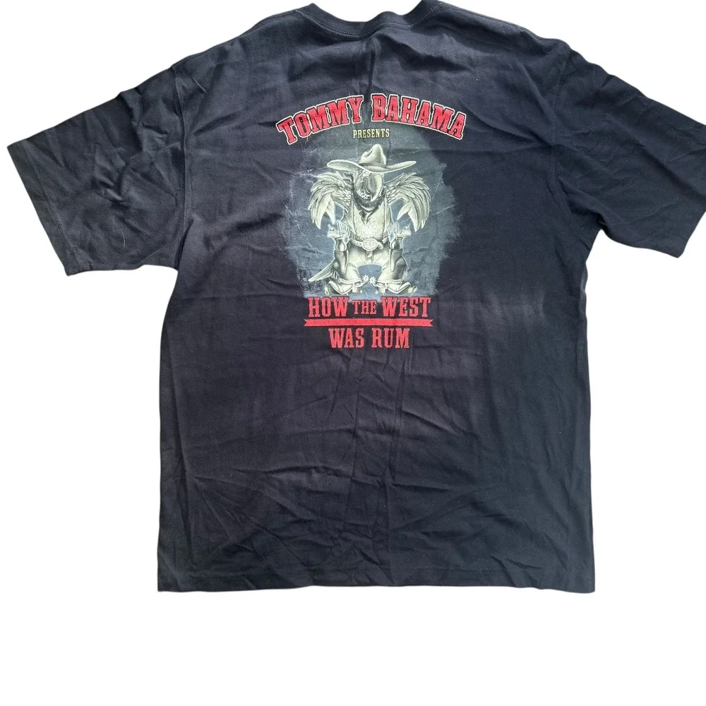 Tommy Bahama Relax‎ How The West Was Rum Graphic T-Shirt Black XL Cotton